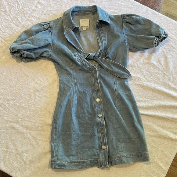 c/meo collective Front Knot Denim Dress - Picture 4 of 12